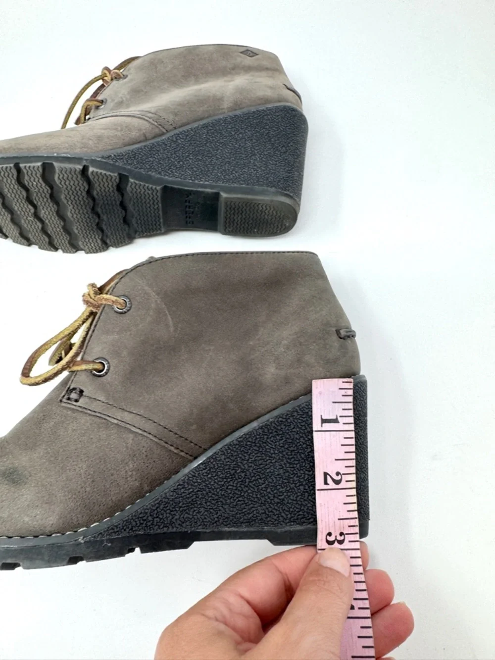 Sperry Women's Celeste Prow Wedge Ankle Booties - Gray Leather